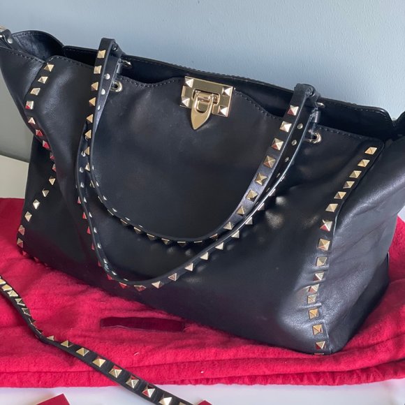 Valentino Garavani medium Rockstud leather tote - Picture 1 of 4
